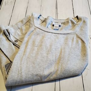 Soft Surroundings Sweater Button Down Sides XL